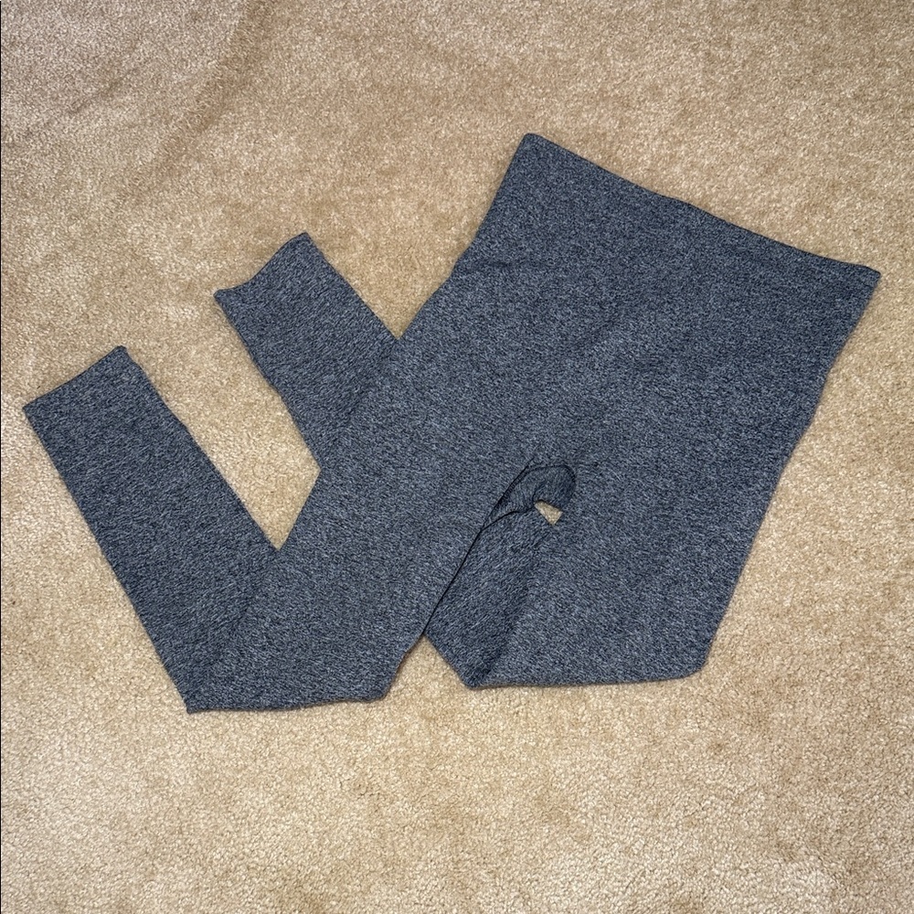 Britt's Knits Gray High-Waisted Fleece Leggings
